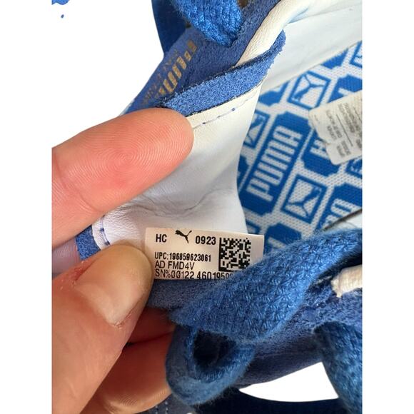 Puma Women's Cobalt Blue Palermo Gum Sole Lace Up Sneakers - 6 - Picture 11 of 12